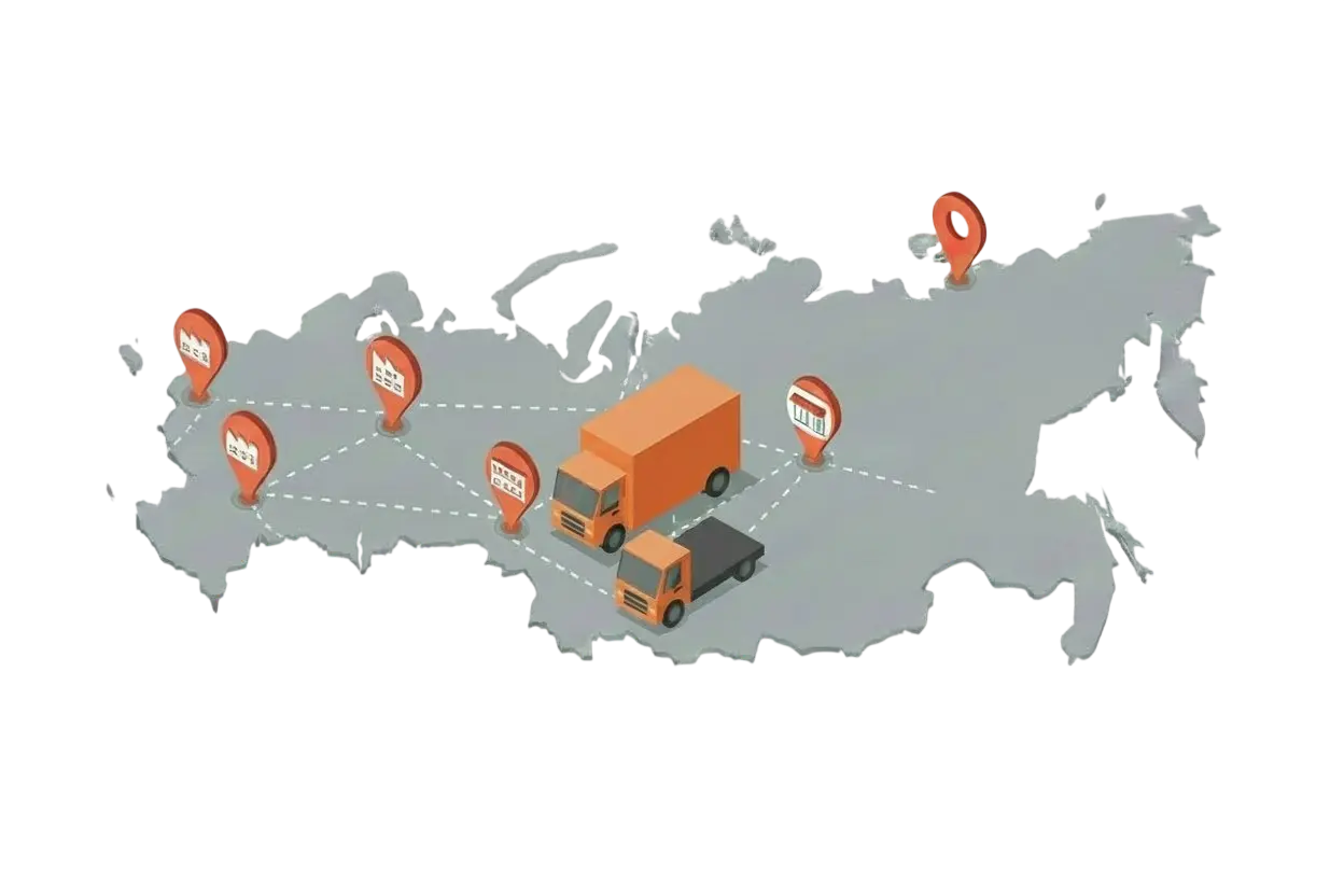 Доставка груза в строймаркеты из Красноярска